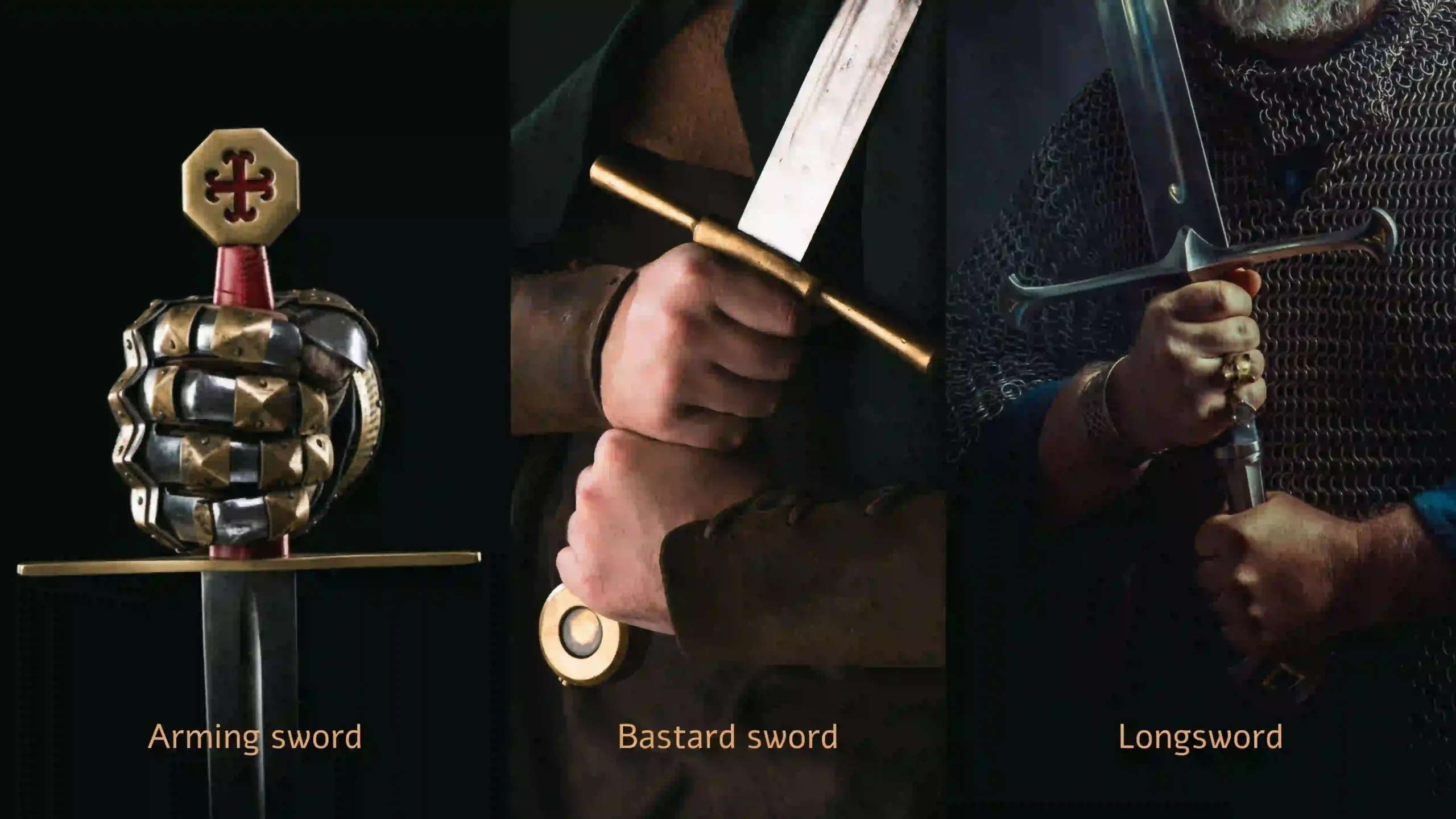 Bastard sword vs longsword gripping concept and difference
