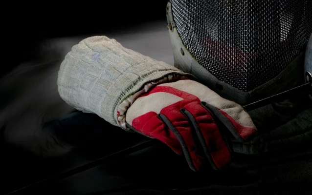 Fencing gloves.