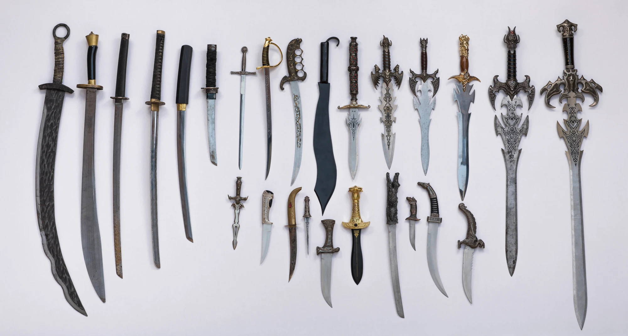 Fantasy and historical sword collection.