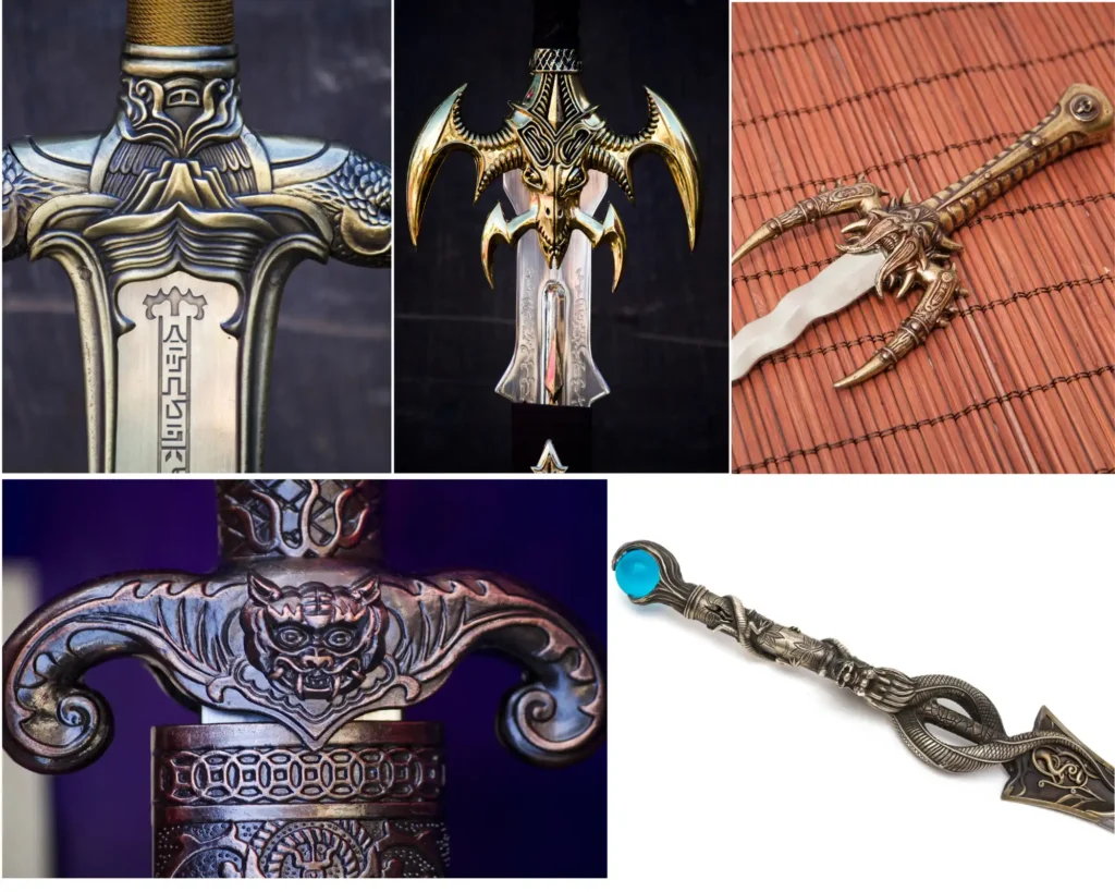 Fantasy sword replicas.