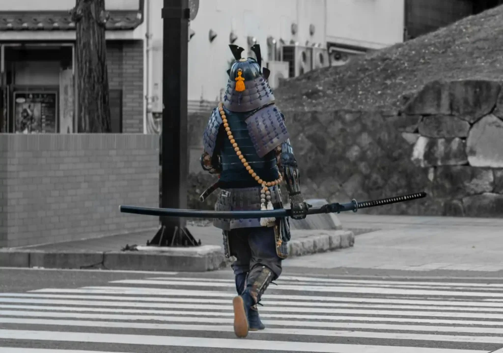 Samurai holding a nodachi/odachi or a large katana