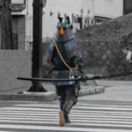 Samurai holding a nodachi/odachi or a large katana