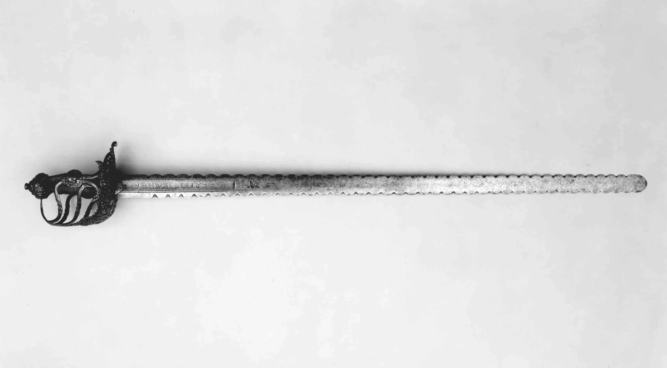 Mortuary Sword with a straight wavy blade