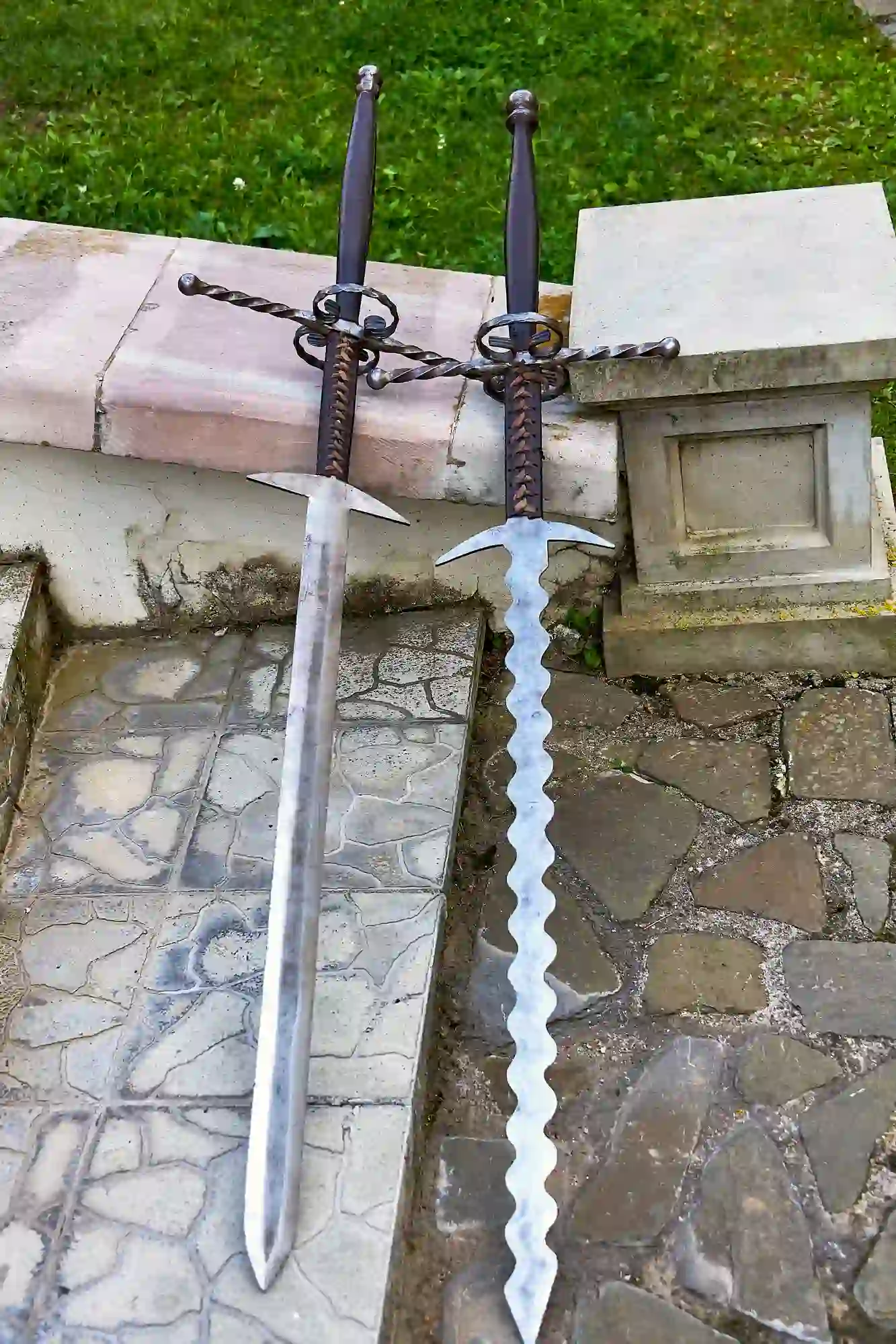 Flammenschwert or flamberge two handed sword