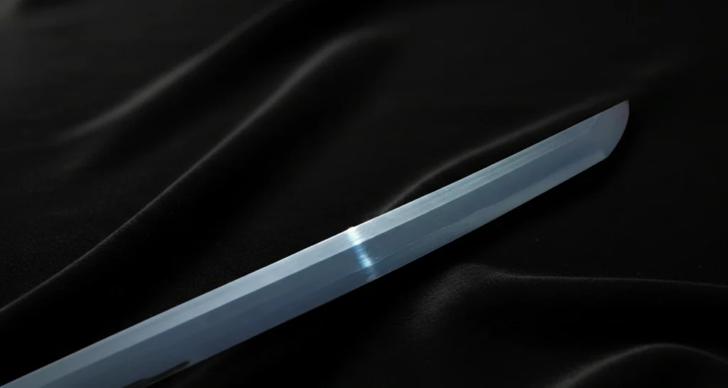 The blade of a katana made of L6 bainite steel